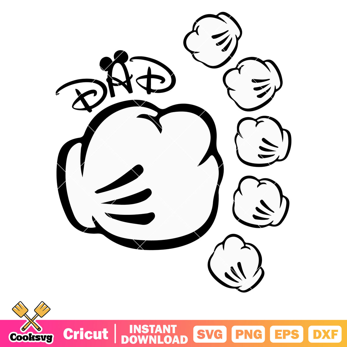 Mickey mouse disney fist dad svg, mickey mouse fist svg, mickey dad sv ...