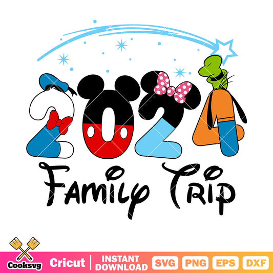 Mickey mouse family trip 2024 svg, disney family trip shirts svg 