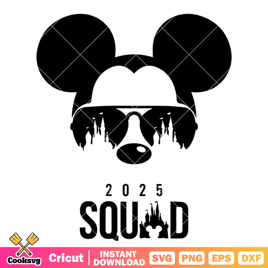 Mickey mouse head 2025 squad svg, mickey head svg, disney squad​ svg