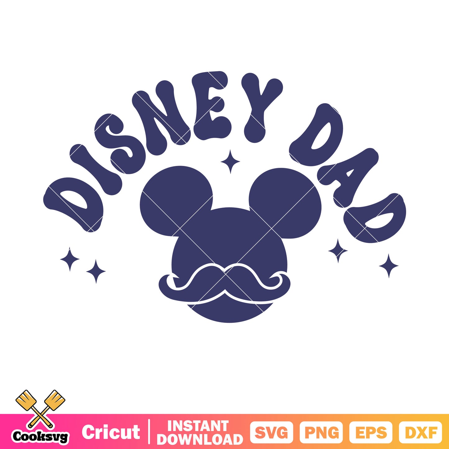 Mickey mouse head disney dad svg, disney father day svg