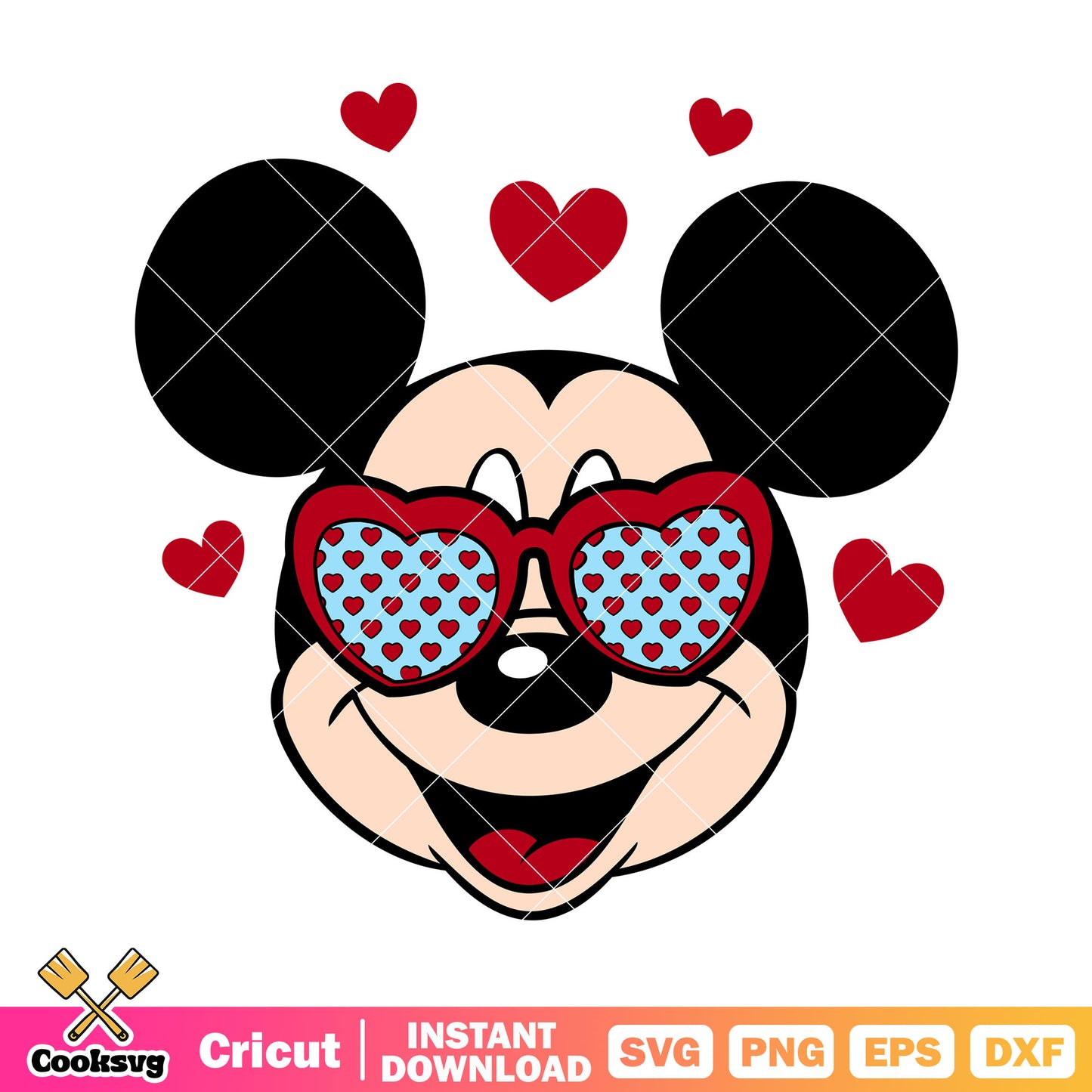 Mickey mouse head disney valentine svg, mickey mouse valentine svg