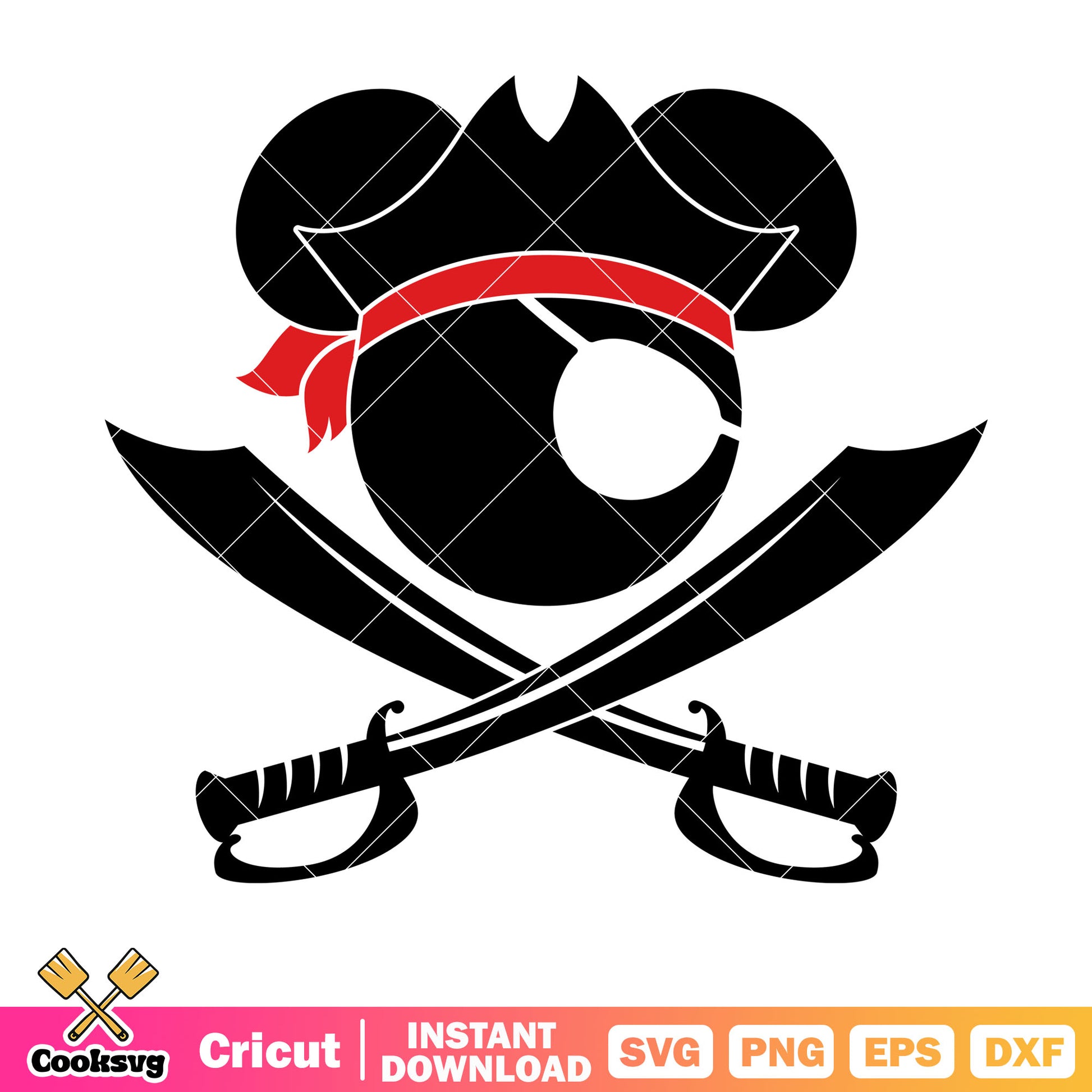 Mickey mouse head priate disney svg, mickey mouse head svg, mickey cruise svg