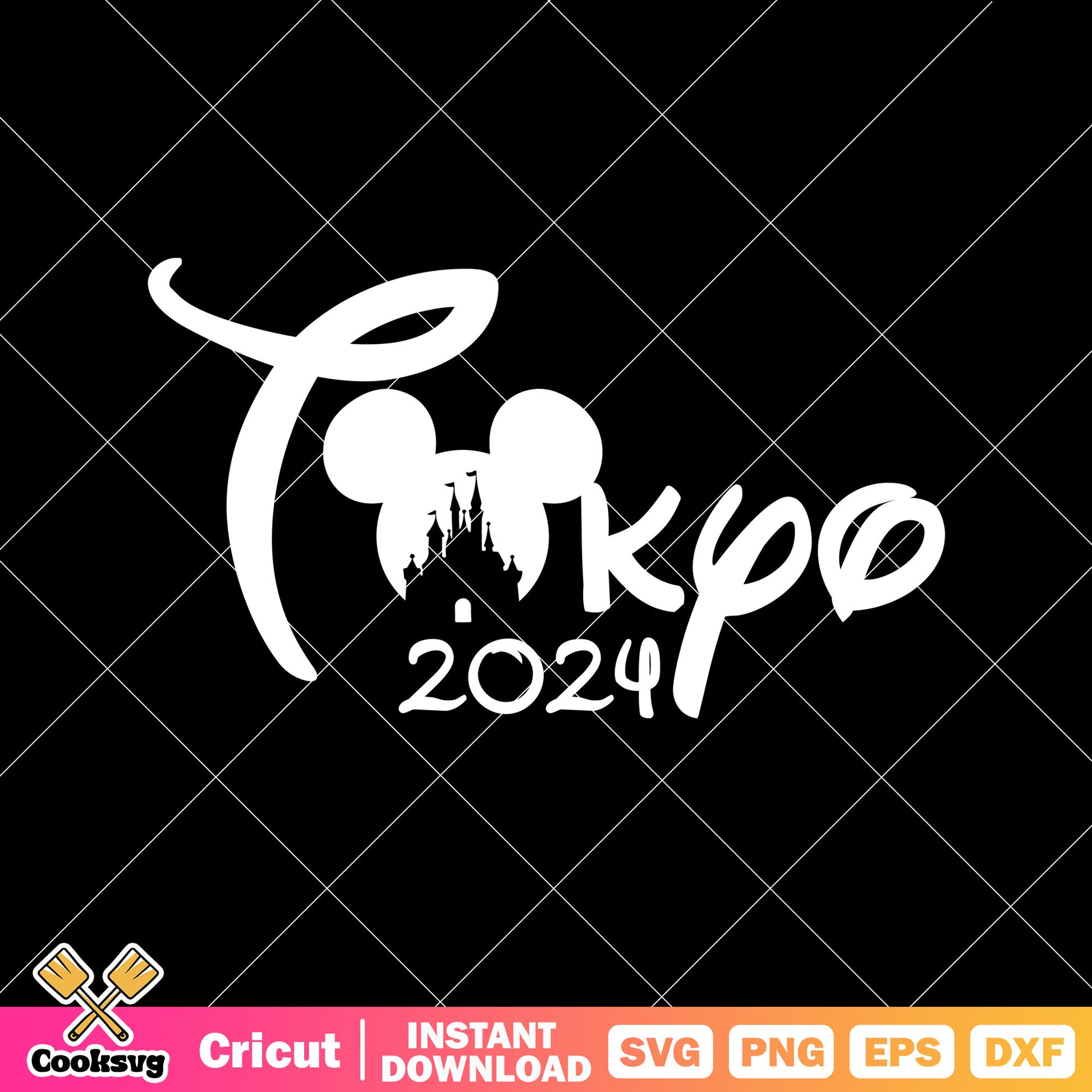 Mickey mouse head tokyo 2024 black svg, mickey outline svg, mickey head svg