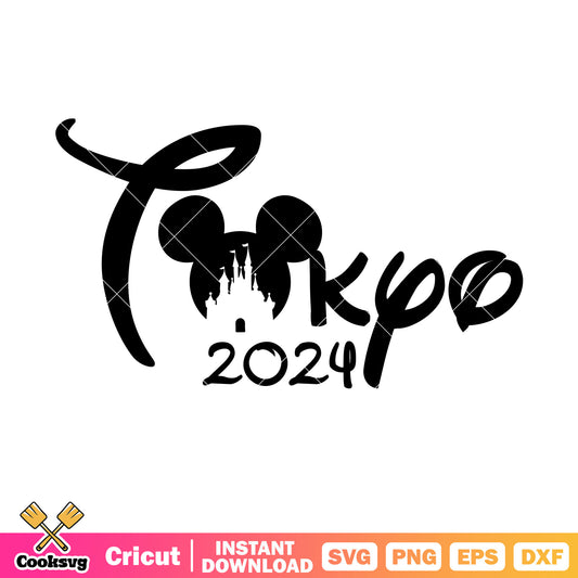 Mickey mouse head tokyo 2024 svg, mickey outline svg, mickey head svg