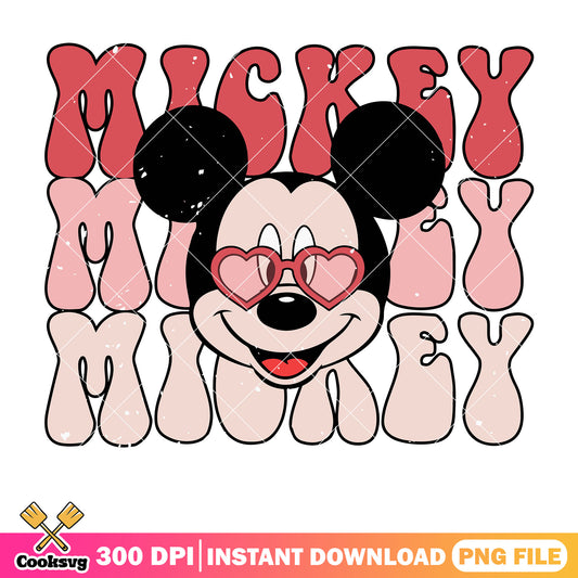 Mickey mouse head valentine vibes png, mickey valentine png