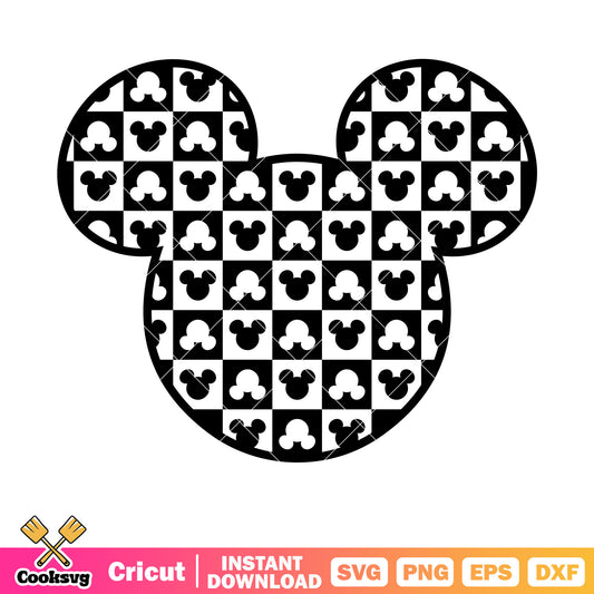 Mickey mouse outline head disney svg, mickey outline svg, mickey head svg