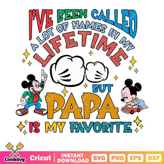 Mickey mouse papa is my favorite svg, disney father day svg, mickey papa svg