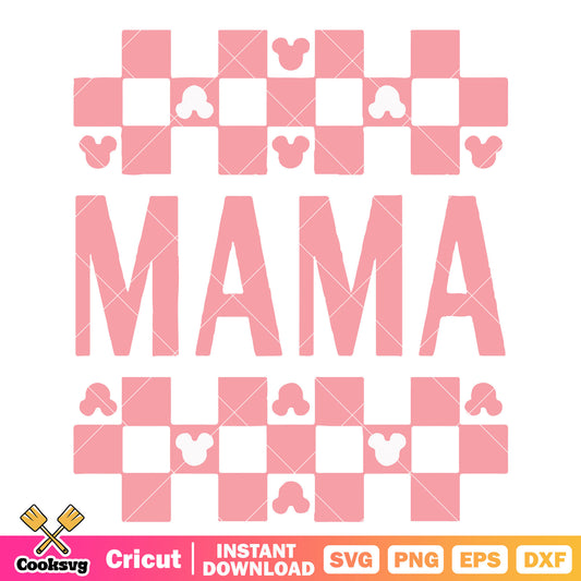 Mickey mouse pink disney mama svg, pink disney svg, mickey disney svg