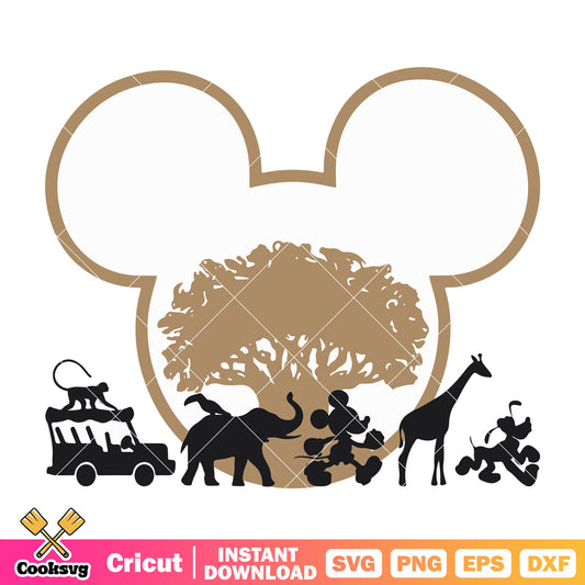 Mickey mouse silhouette animal svg, mickey silhouette svg