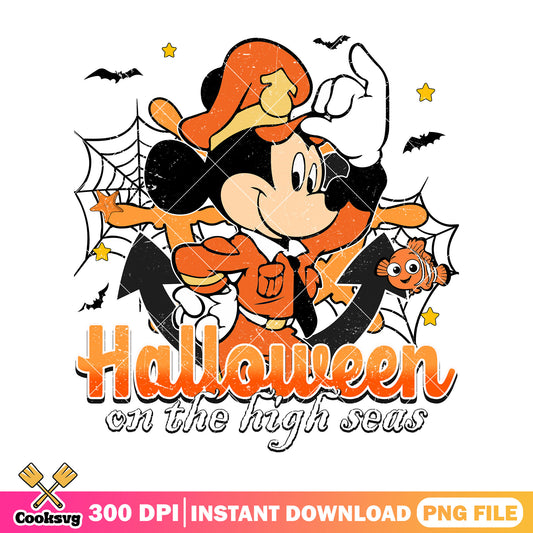 Mickey ocean halloween png, mickey halloween png, disney mickey png