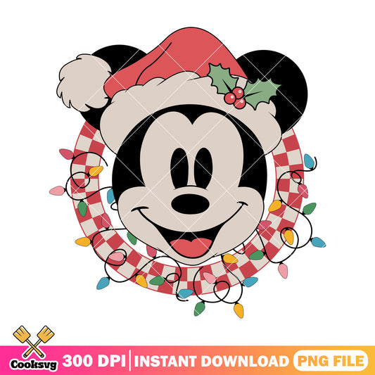 Mickey vintage head christmas png