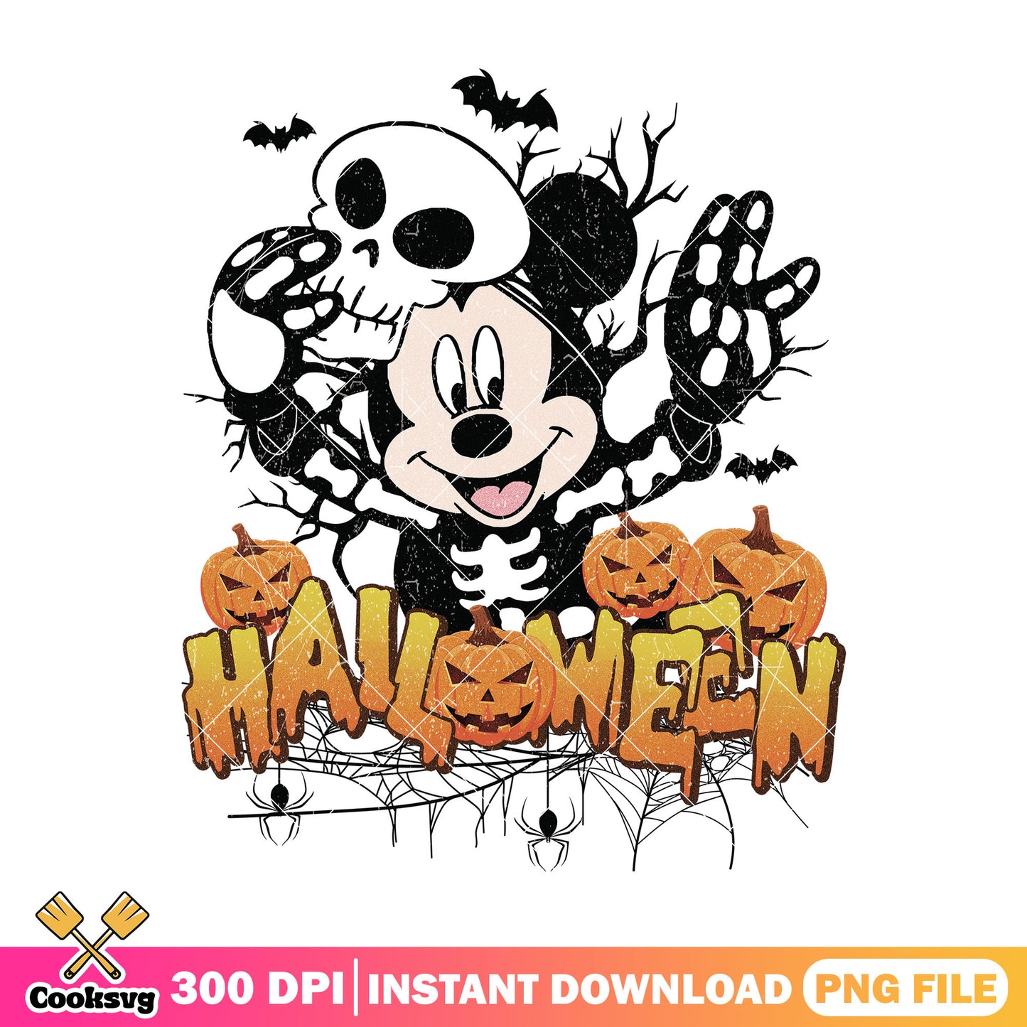 Mickey skeleton design png, halloween drawing png, disney mickey png