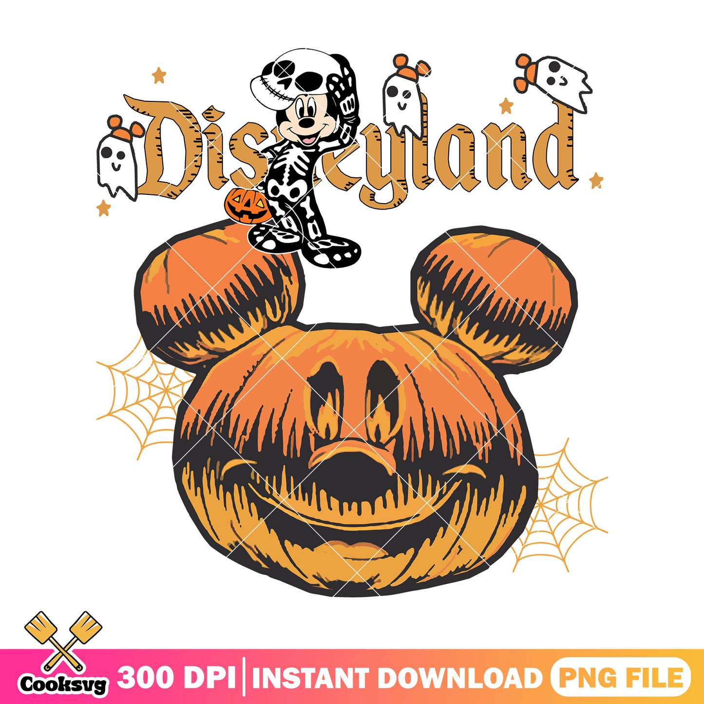 Mickey skeleton disneyland png, disney land png, halloween cute png