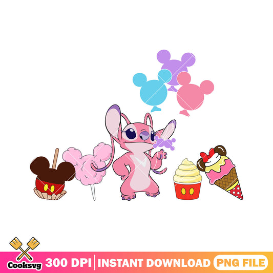 Mickey snacks and angel png, mickey snacks png, disney angel png