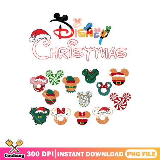 Mickey snacks head disney christmas png, disney christmas png