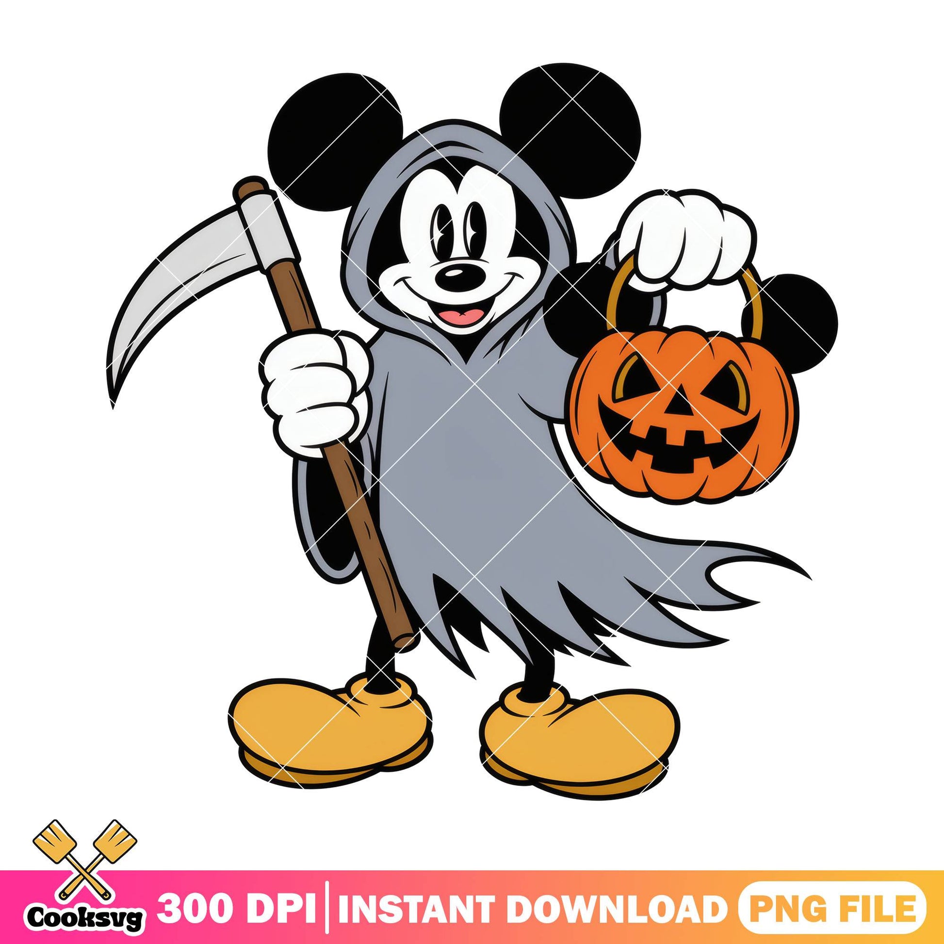 Mickey soul reaper black clothes png, halloween candy png, walt disney png