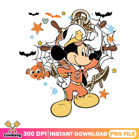 Mickey spooky ocean png, mickey mouse png, mickey disney png
