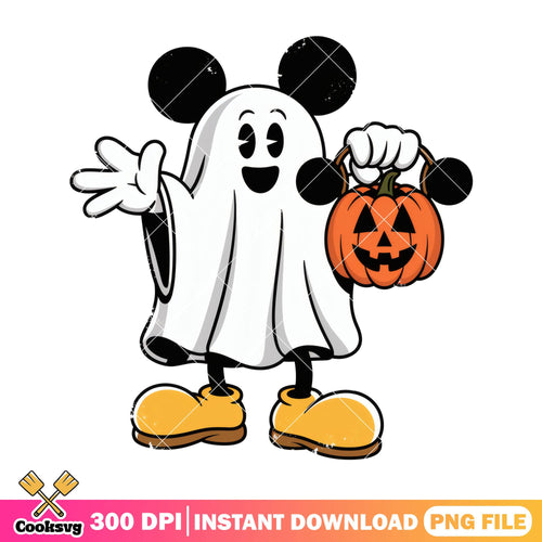 Mickey the kind ghost png, halloween ghost png, disney world png