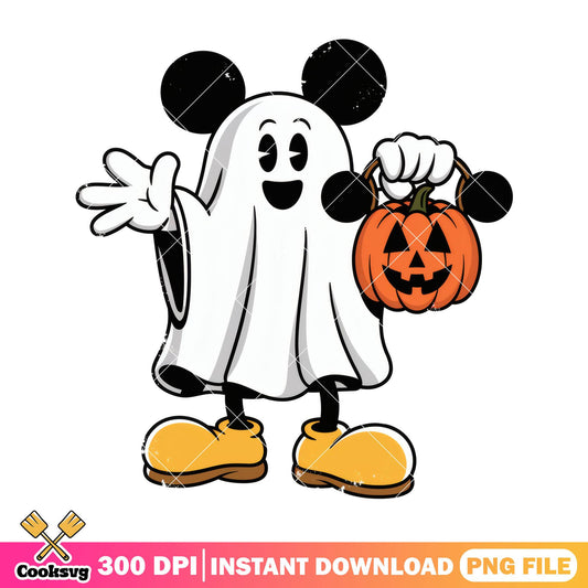 Mickey the kind ghost png, halloween ghost png, disney world png