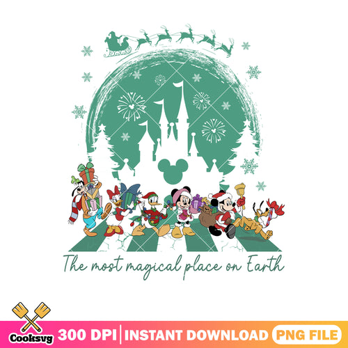 Mickey the most magical place on earth png, mickey magical christmas png