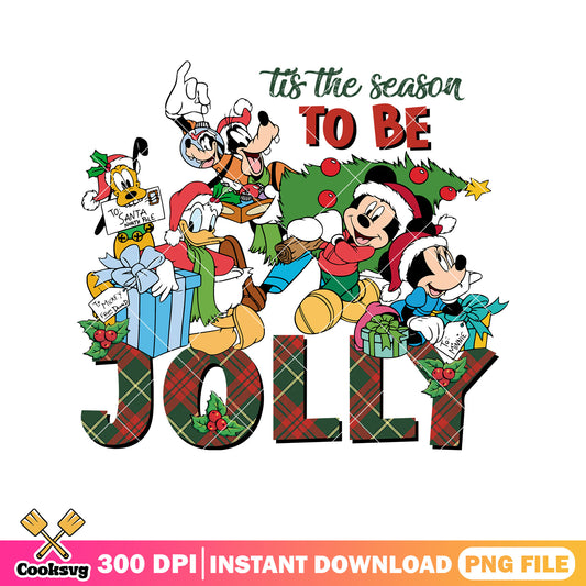 Mickey tis the season to be jolly png