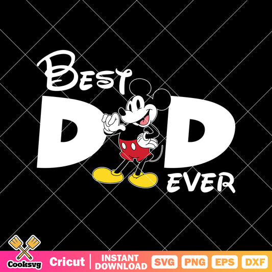 Mickey vintage best papa ever svg, best dad ever​ svg, mickey vintage svg