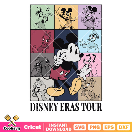 Mickey vintage disney eras tour svg, eras tour disney​ svg