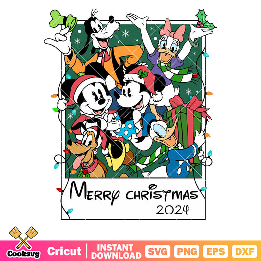 Mickey vintage merry christmas svg