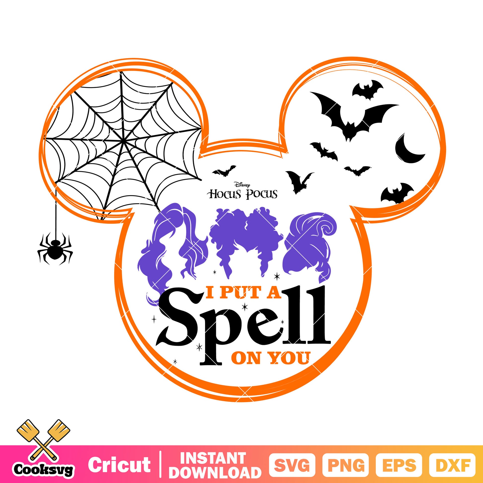 Mickey witch spell svg, hocus pocus svg, mickey witch svg