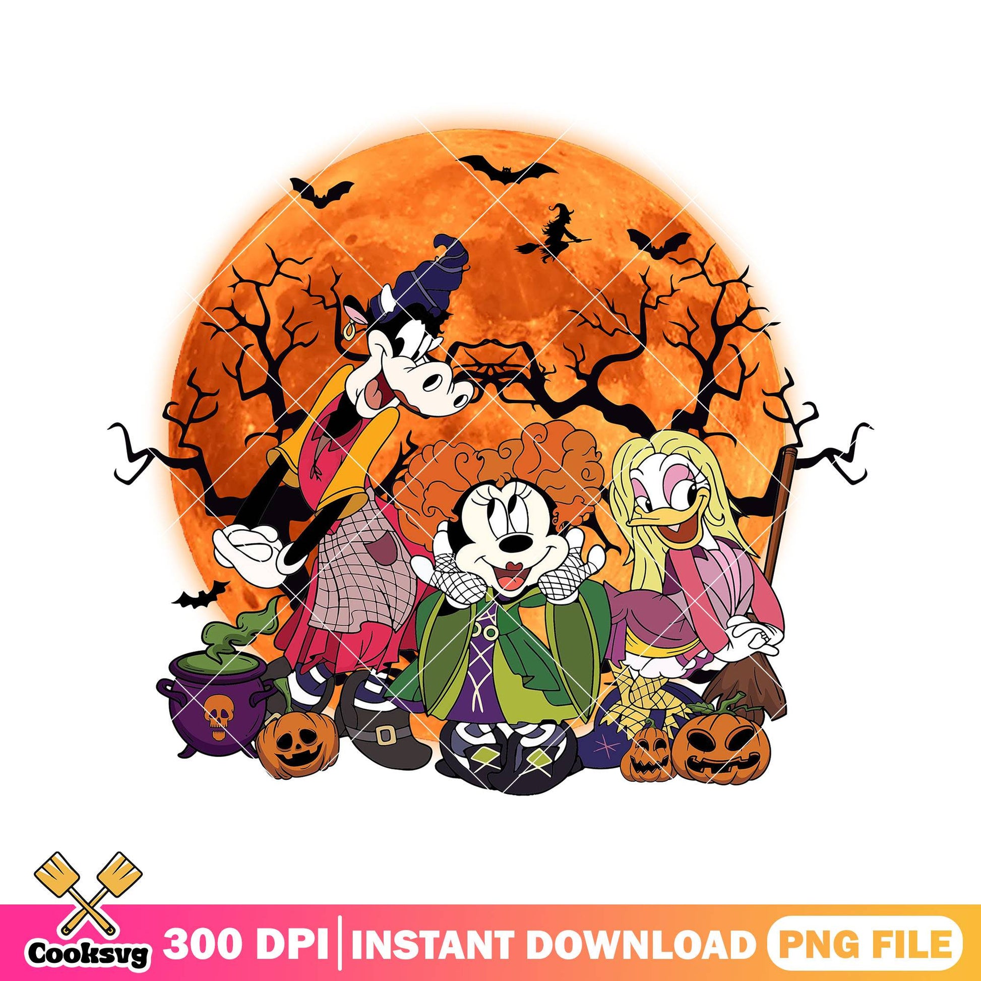 Mickey x hocus witch png, hocus pocus witches png, mickey mouse png