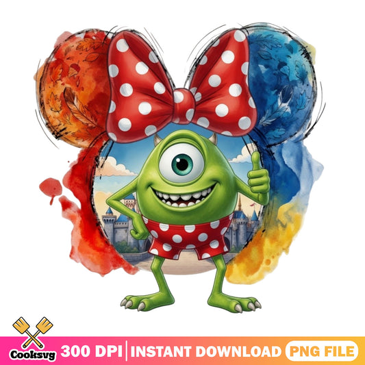 Mike Wazowski Disney Ears PNG, Monsters Inc PNG, Disney PNG