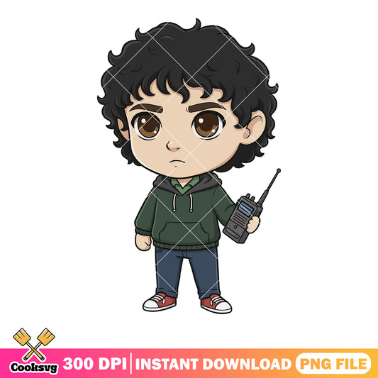 Mike stranger things chibi png, stranger things png, netflix movies ​​png