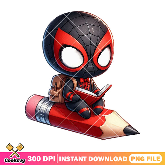 Miles morales big pencil png, back to school day png, spiderman png