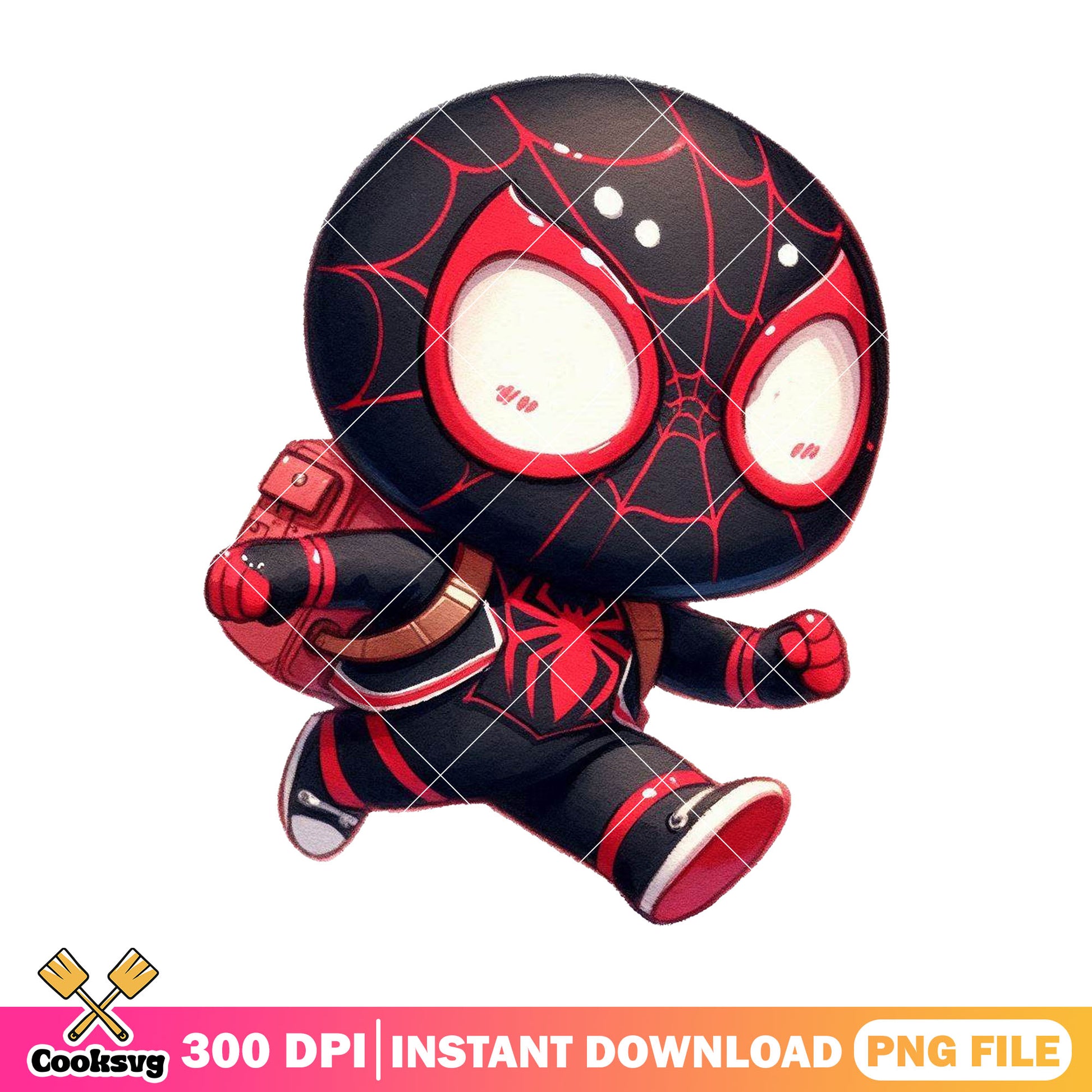 Miles morales going school png, go back to school png, spiderman png