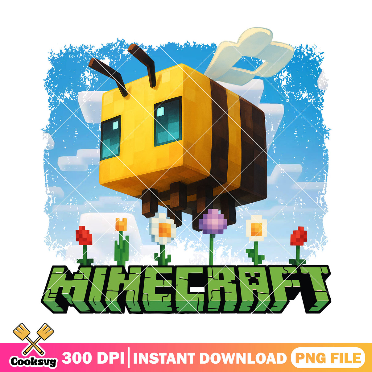 Minecraft and bee svg design, minecraft movie png, minecraft game png ...