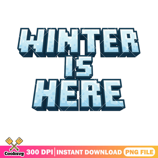 Winter Minecraft Lettering Minecraft winter vibes png, christmas inn snow png, mojang png – Cooksvg