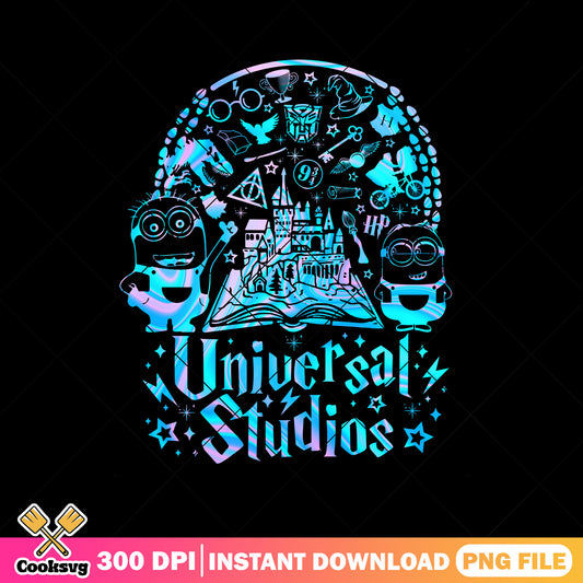 Minion blue vibes universal studios png, minions movie​ png