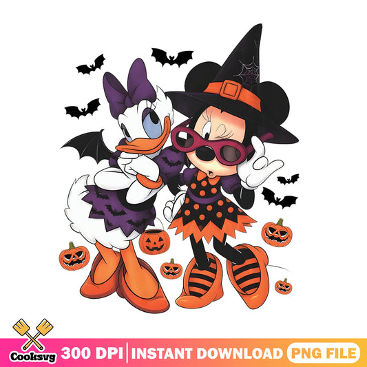 Minnie Daisy Duck Halloween PNG, Disney Halloween PNG, Witch PNG