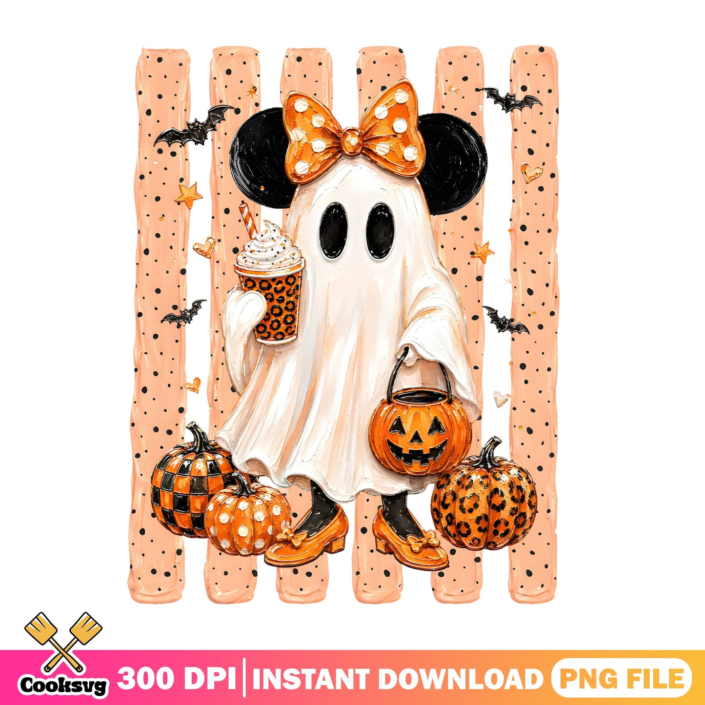 Minnie Mouse Ghost Halloween PNG, Disney Halloween PNG, Spooky Season PNG