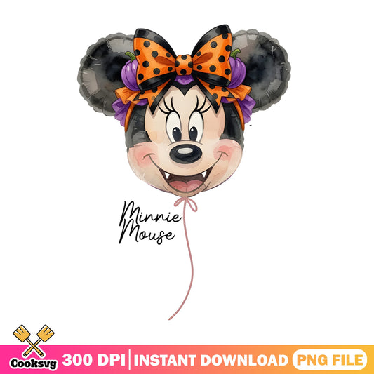 Minnie Mouse Halloween Balloon PNG, Disney PNG, Halloween PNG