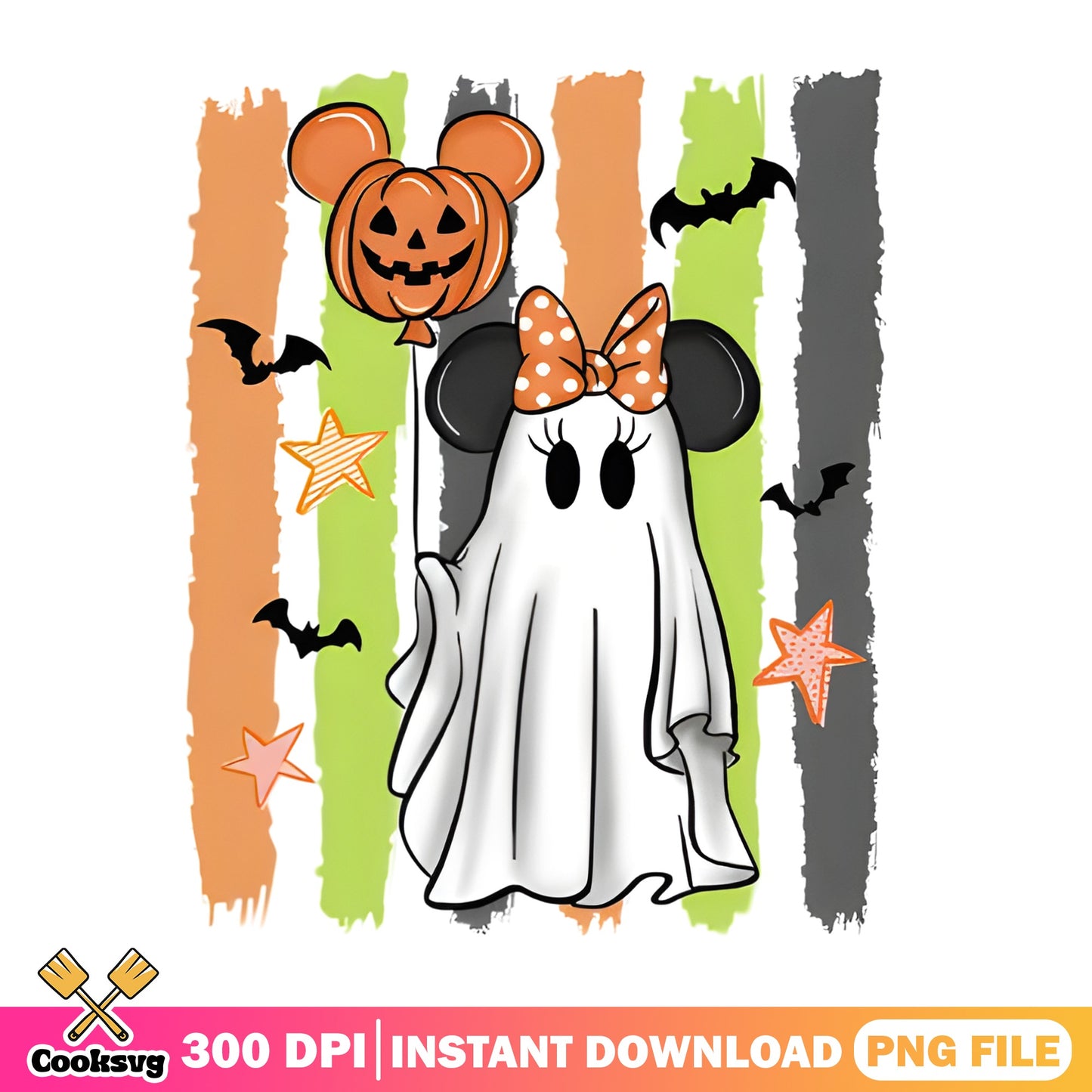 Minnie Mouse Halloween Ghost PNG, Disney Halloween PNG, Spooky Season PNG