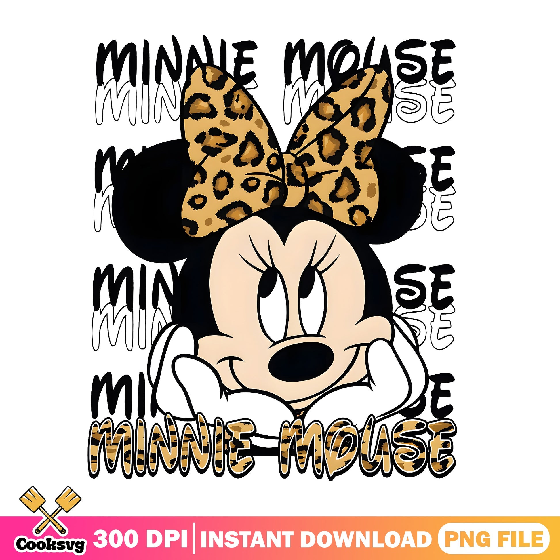 Minnie Mouse Leopard Print PNG, Disney Mouse PNG, Cheetah PNG