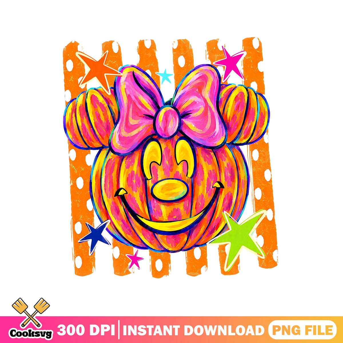 Minnie jack o lantern png, pop art halloween png, trick or treat png