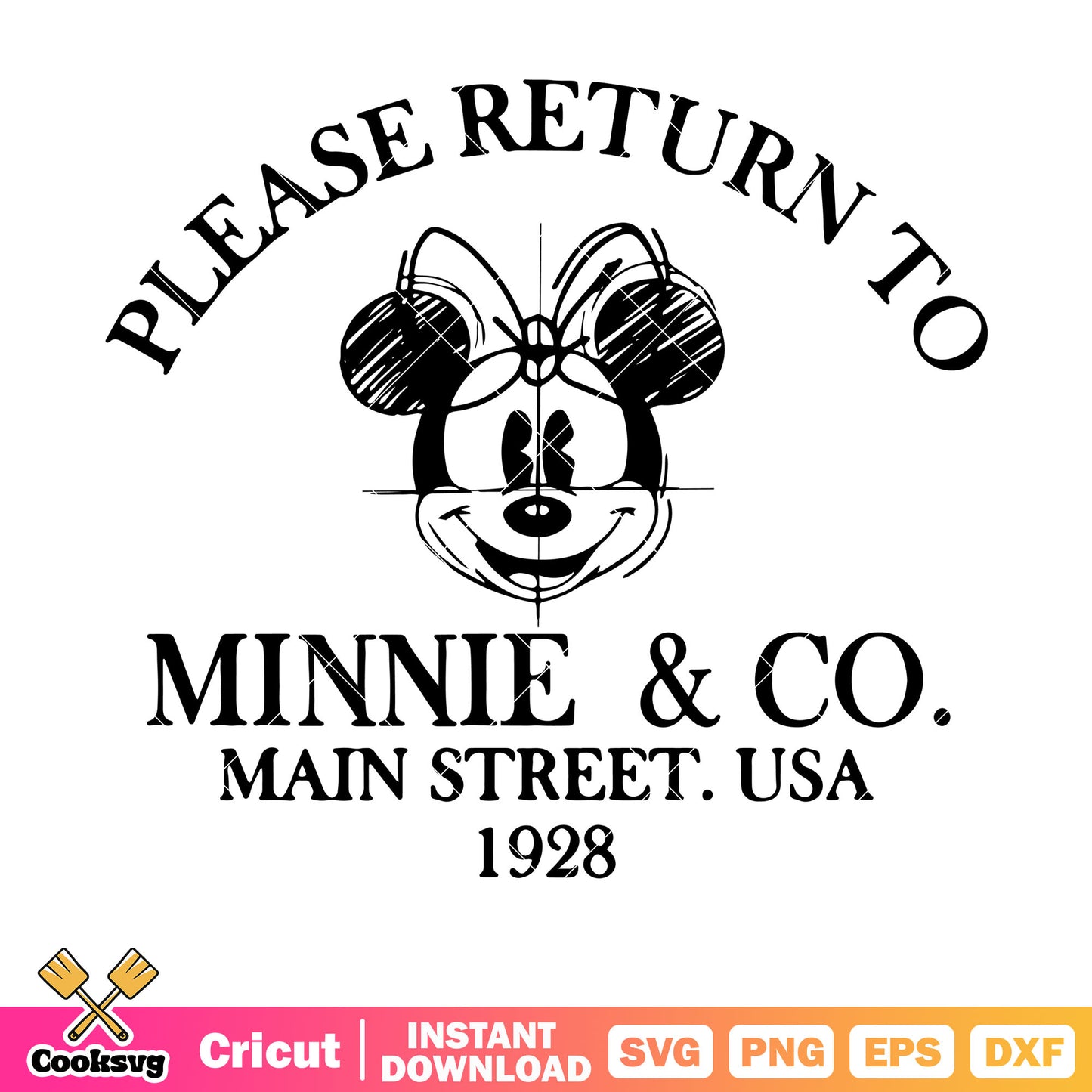 Minnie and co main street usa 1928 svg, main street​ svg, mickey and co svg