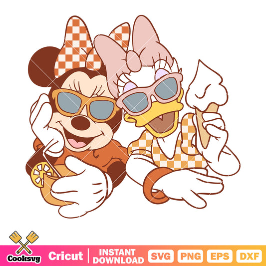 Minnie and daisy mouse bestie svg, minnie and daisy svg, minnie bestie svg