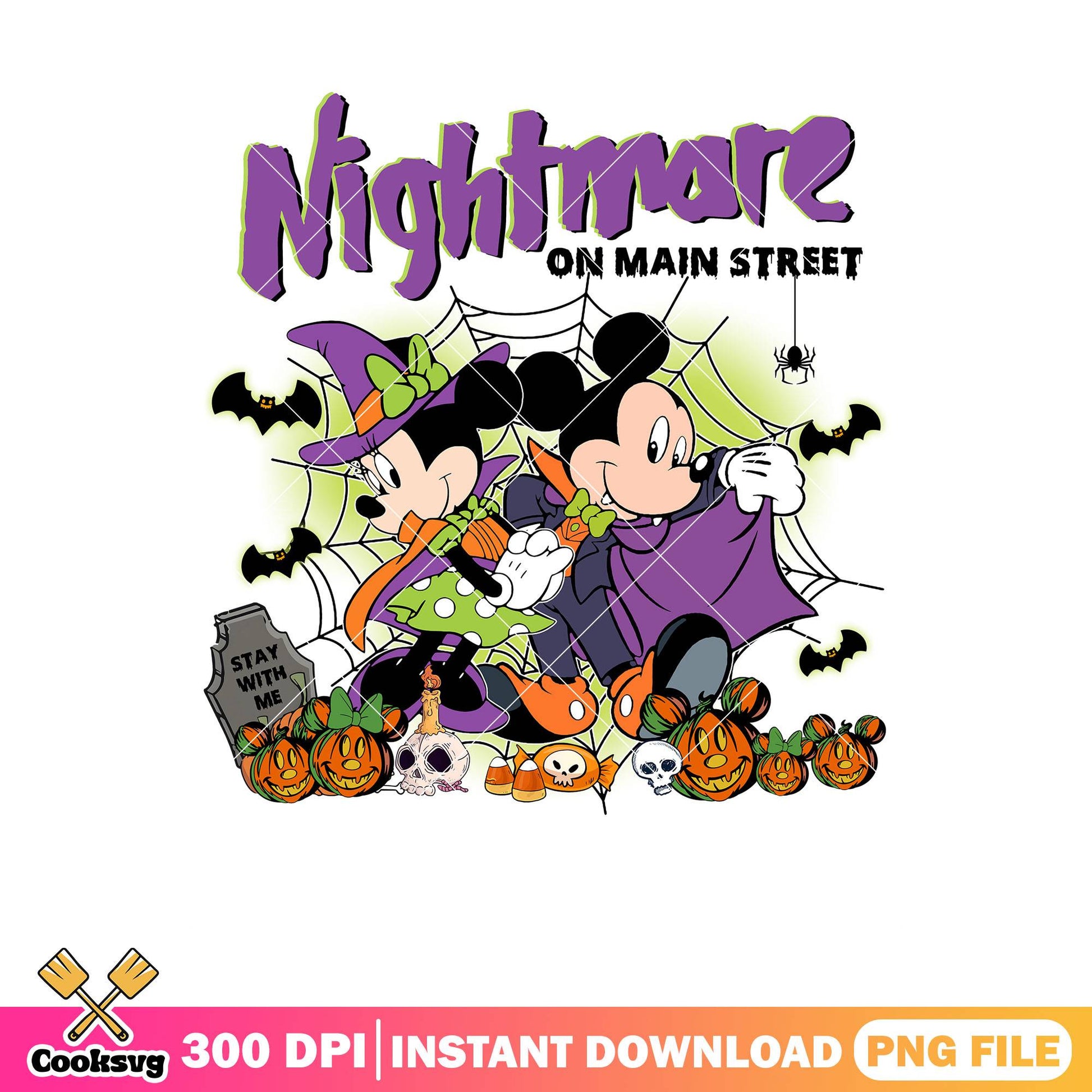 Minnie and mickey horror outfit png, disney art png, halloween idea png