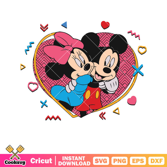 Minnie and mickey love valentine svg, mickey valentine svg