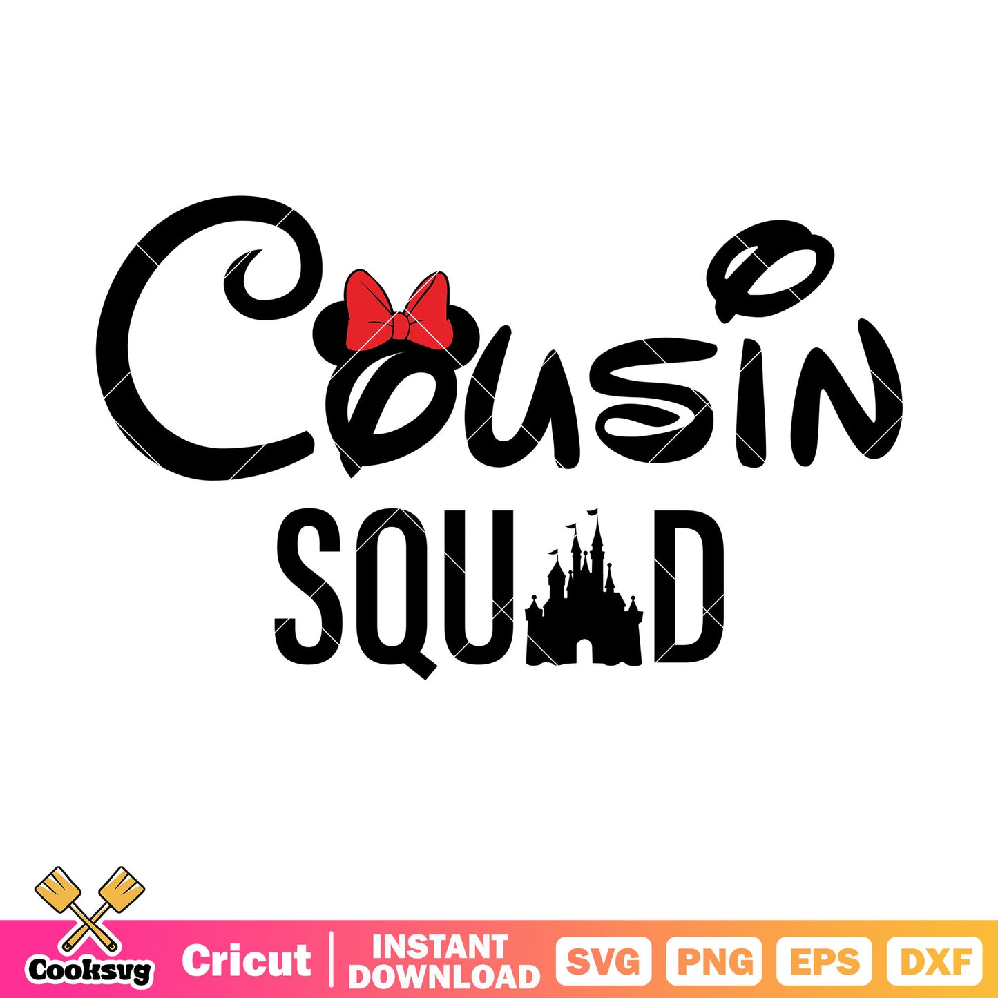 Minnie castle cousin squad svg, cousin squad svg, mickey castle svg