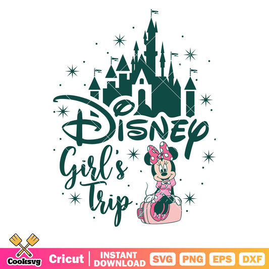 Minnie castle disney girls trip svg, minnie mouse castle​ svg