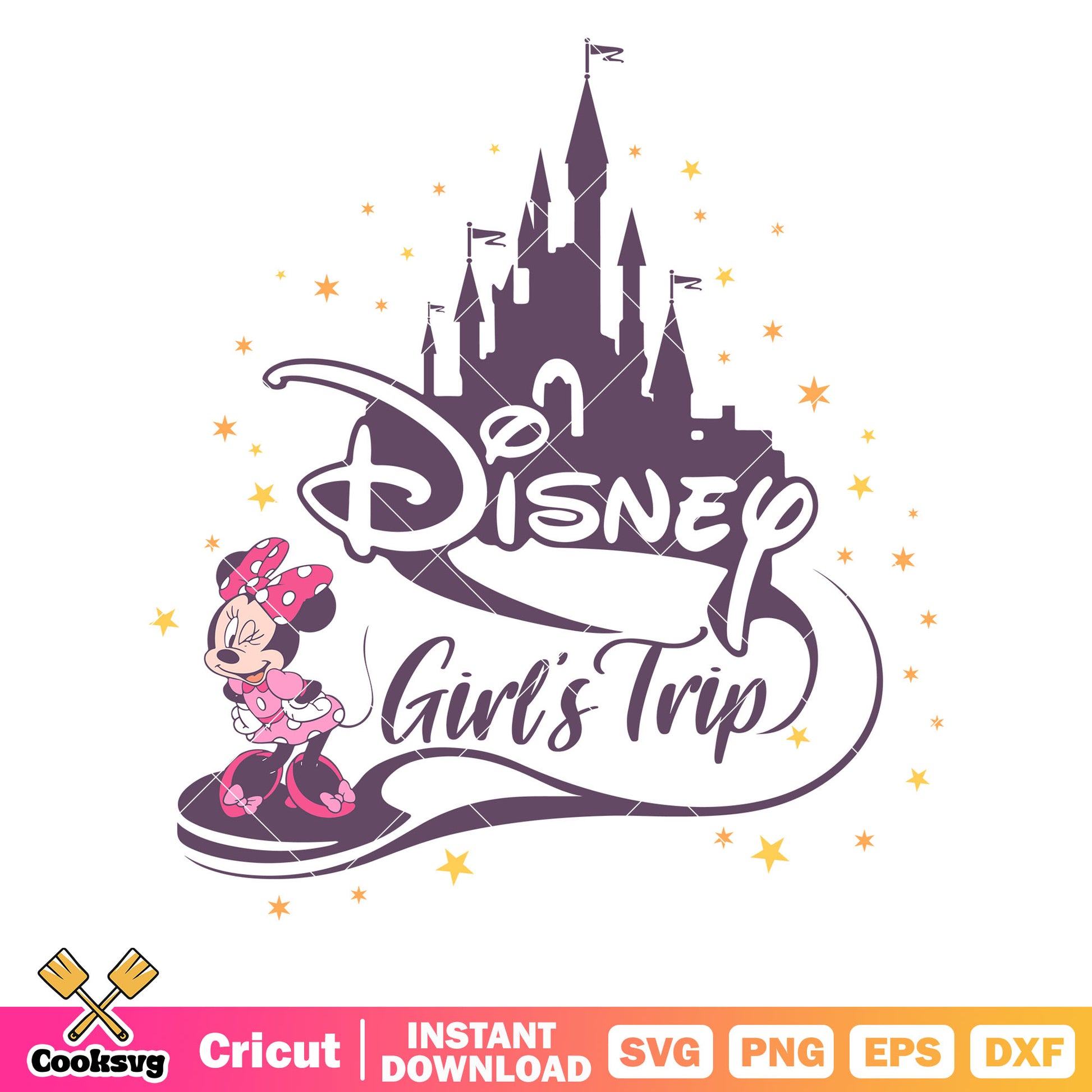 Minnie castle disney mouse girls trip svg, minnie mouse castle​ svg